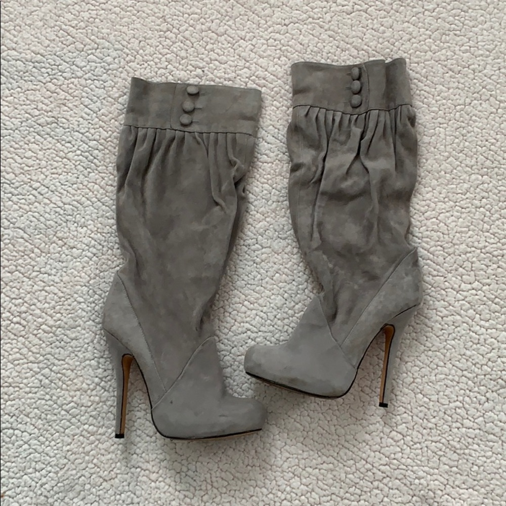 Dolce Vita Grey Suedes Slouch Boots
